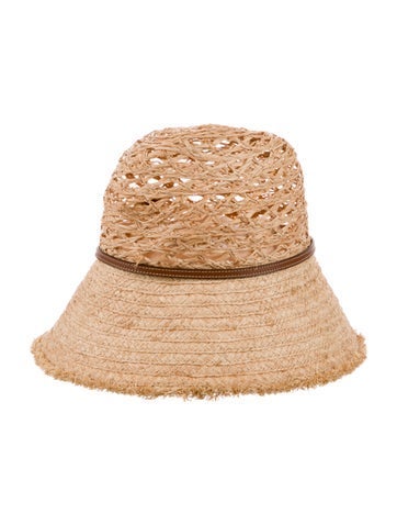 Prada Hats Raffia Bucket Hat