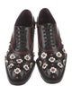 Prada Leather Patterned Oxfords