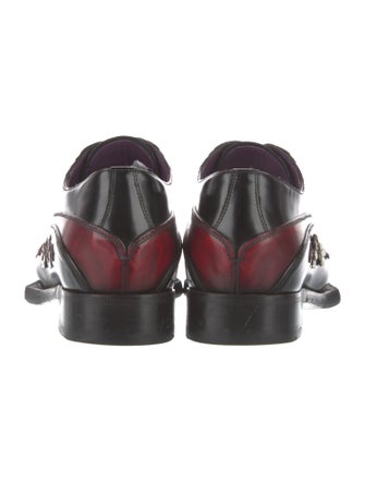 Prada Leather Patterned Oxfords