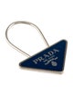 Prada Printed Triangle Logo Key Ring
