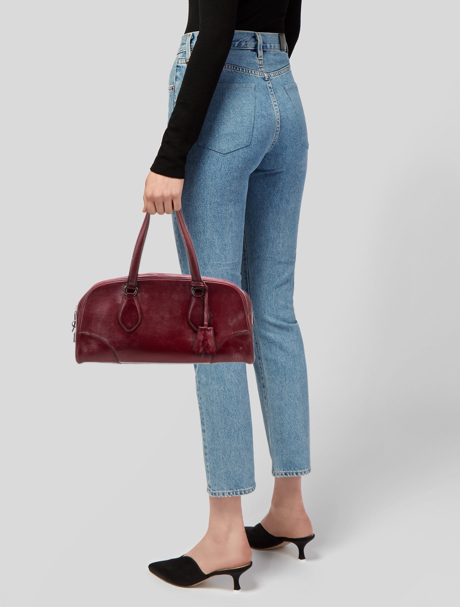 Prada Saffiano Lux Leather Bauletto