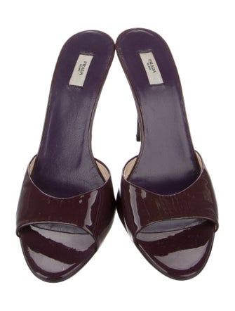 Prada Patent Leather Slides