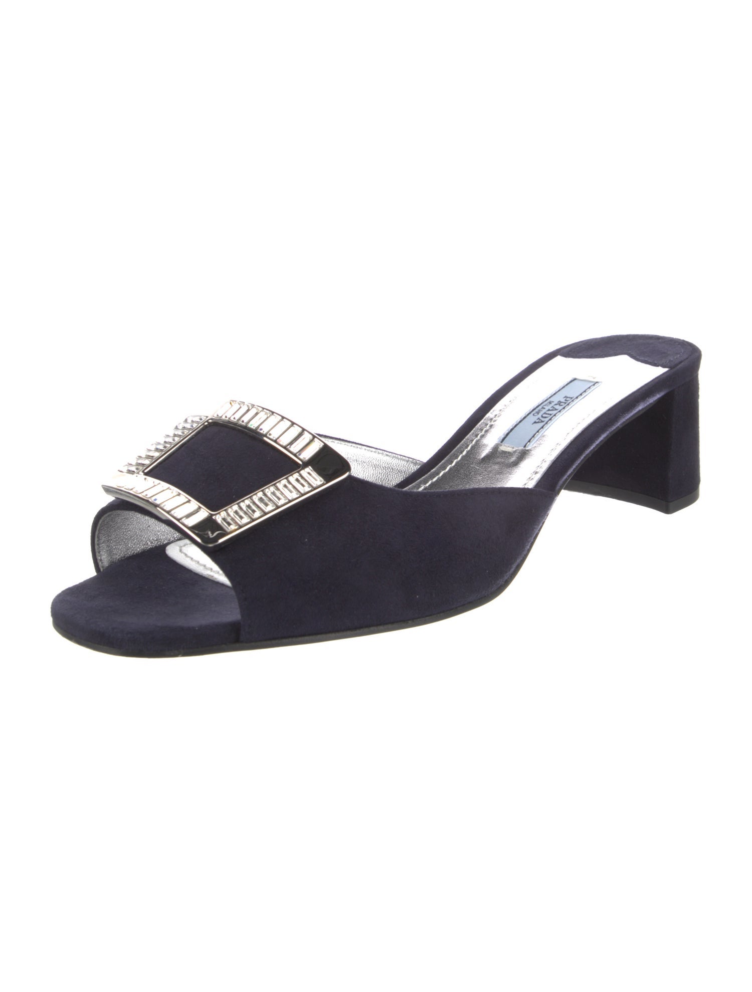 Prada Suede Printed Slides