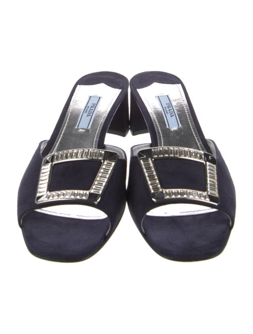 Prada Suede Printed Slides