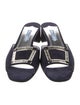 Prada Suede Printed Slides