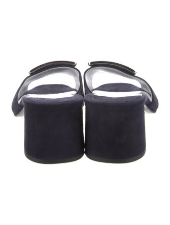 Prada Suede Printed Slides