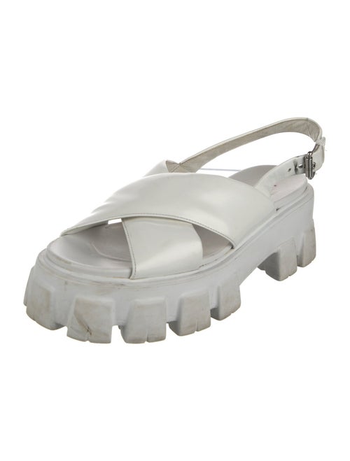 Prada Leather Slingback Sandals