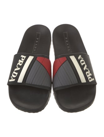 Prada Rubber Printed Slides