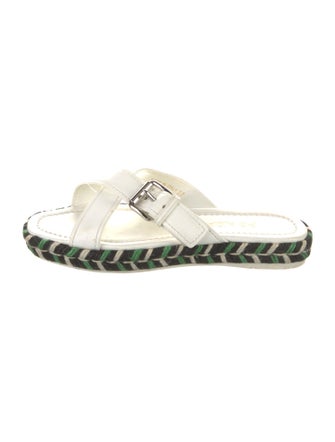 Prada Leather Printed Espadrilles