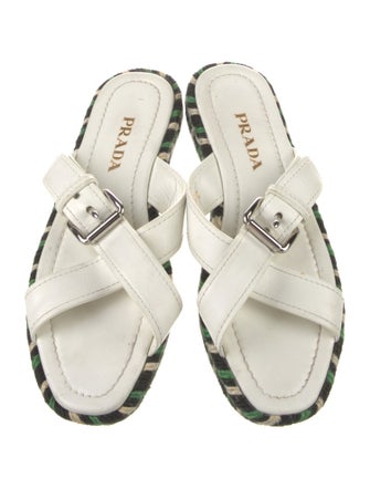 Prada Leather Printed Espadrilles