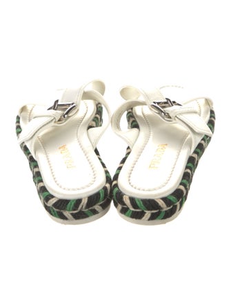 Prada Leather Printed Espadrilles