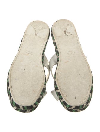 Prada Leather Printed Espadrilles