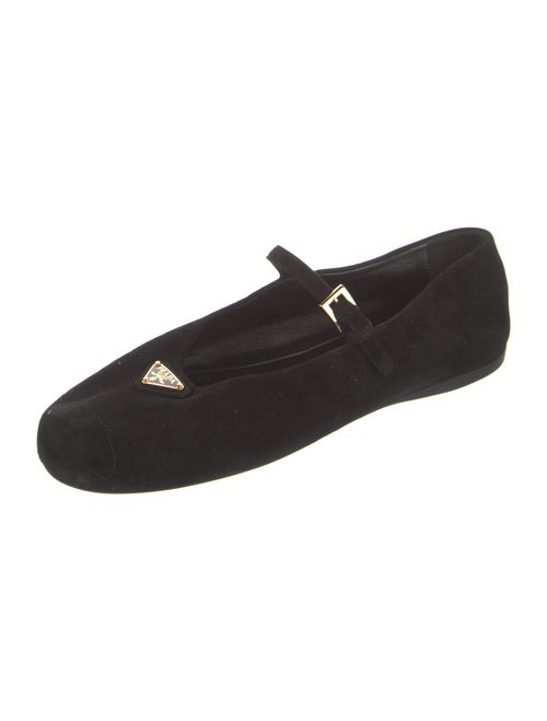 Prada Suede Mary Jane Flats