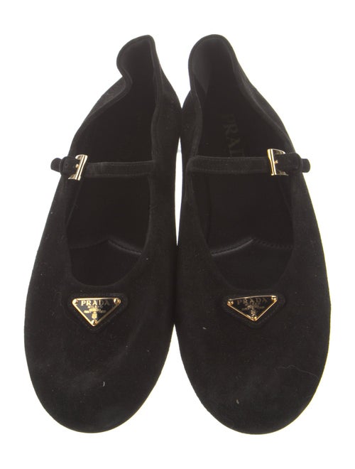 Prada Suede Mary Jane Flats