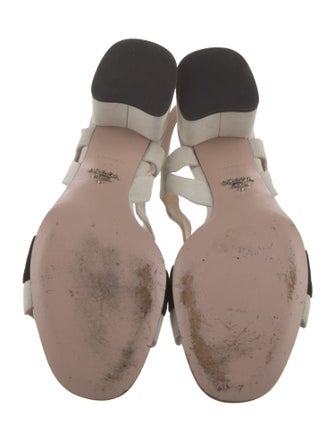 Prada Suede Colorblock Pattern Sandals