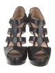Prada Leather Cutout Accent Gladiator Sandals