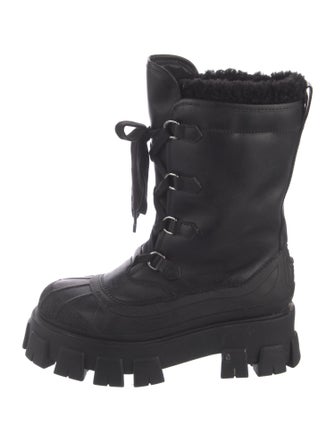 Prada Leather Combat Boots