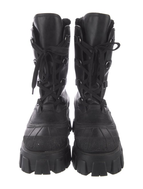 Prada Leather Combat Boots
