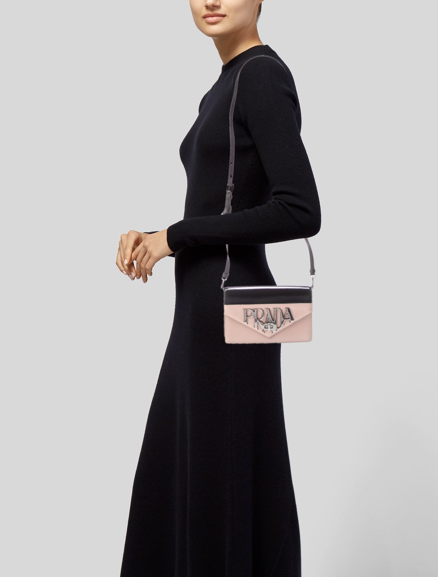 Prada Spazzolato Leather Clutch