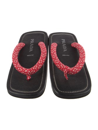 Prada Printed Flip Flops