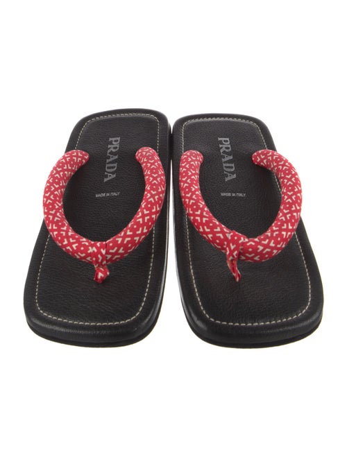 Prada Printed Flip Flops