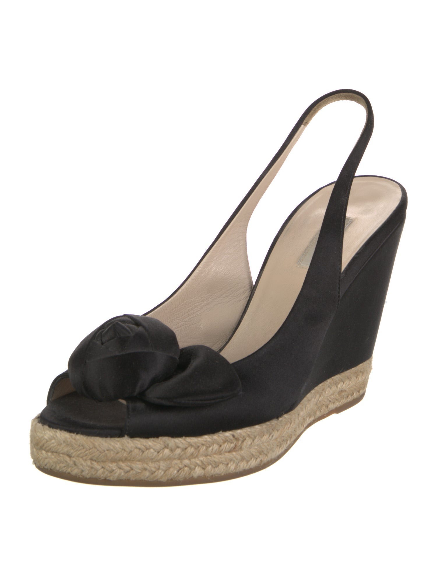 Prada Satin Slingback Sandals