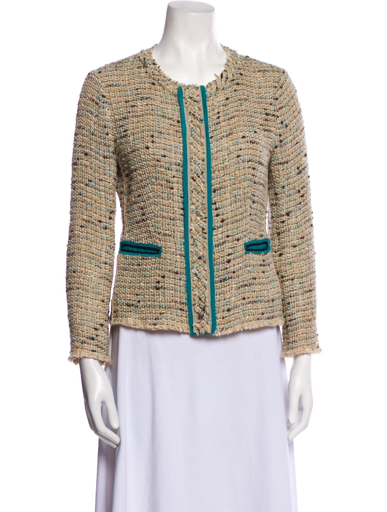 Prada Tweed Pattern Evening Jacket