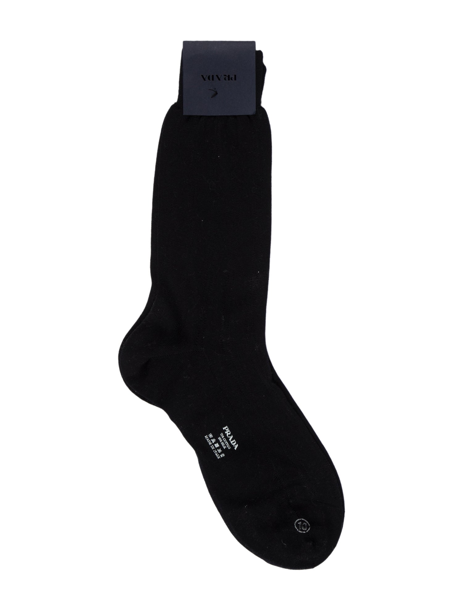 Prada Black Size 10 Socks w/ Tags