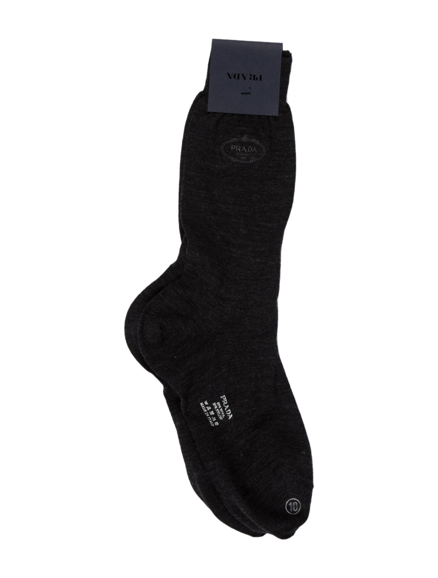 Prada Black Size 10 Socks w/ Tags
