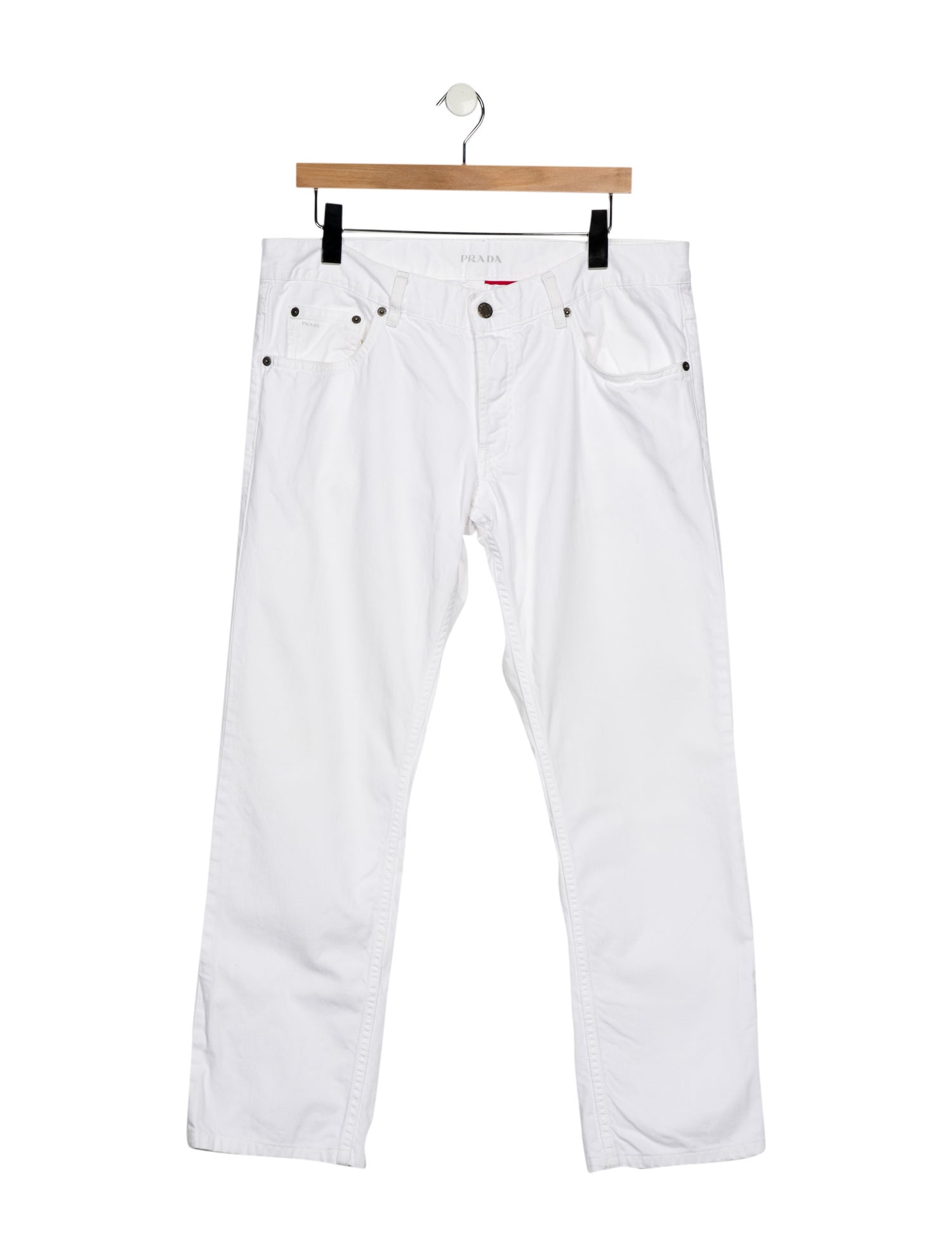 Prada High-Rise Straight Leg Jeans