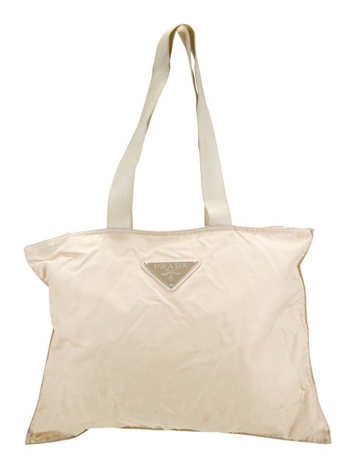 Prada Enameled Metal Triangle Tote