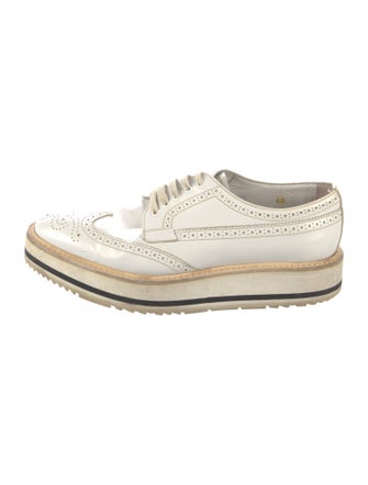 Prada Leather Lasercut Accents Oxfords