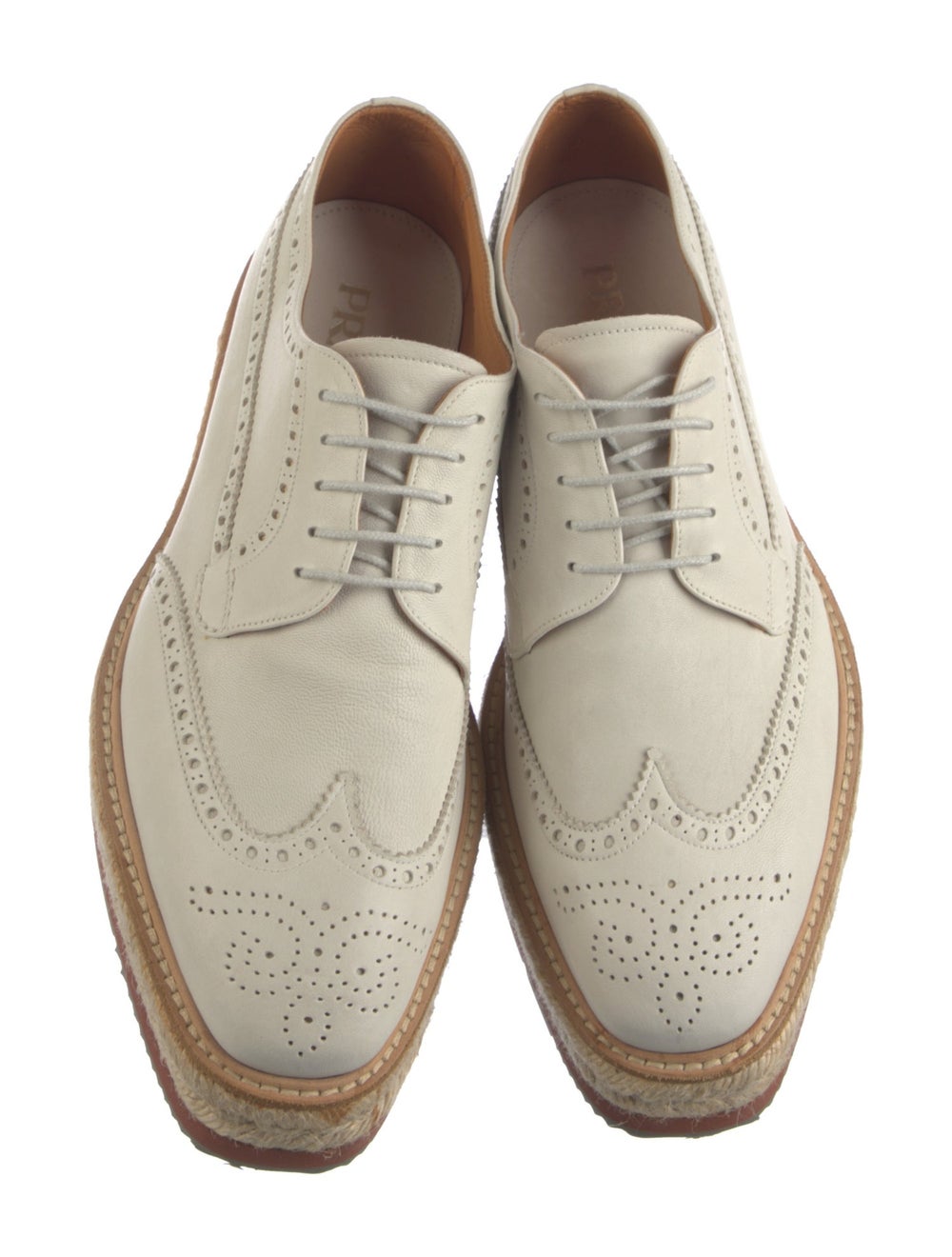 Prada Leather Brogues Neutrals Semi-Pointed Toes … - image 3