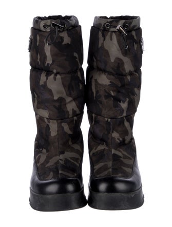 Prada Leather Printed Rain Boots