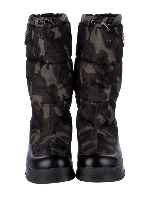 Prada Leather Printed Rain Boots