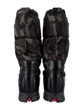Prada Leather Printed Rain Boots