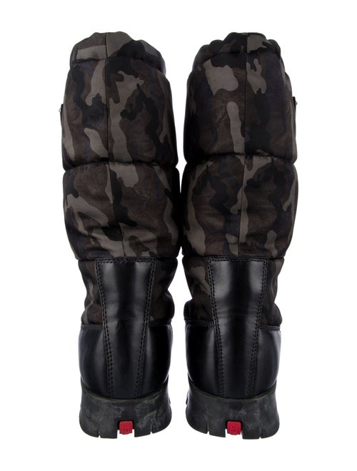 Prada Leather Printed Rain Boots
