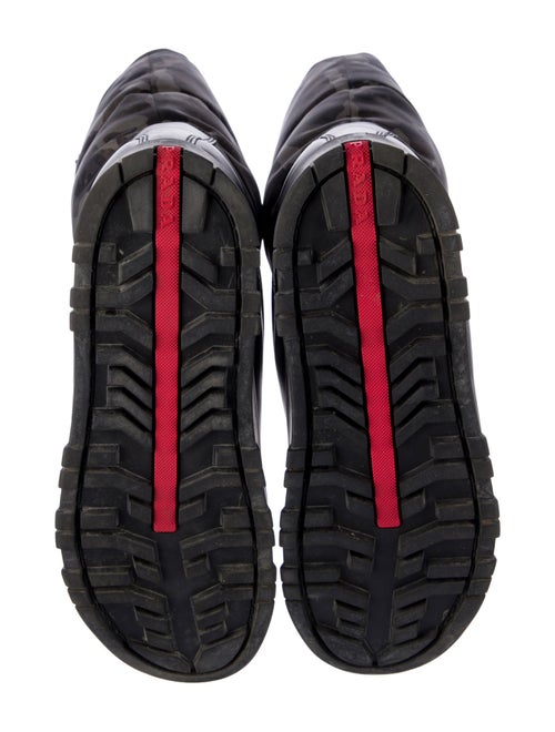 Prada Leather Printed Rain Boots