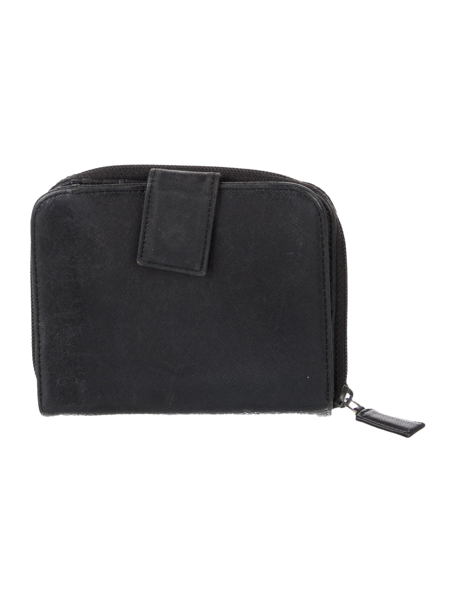Prada Saffiano Lux Leather Compact Wallet