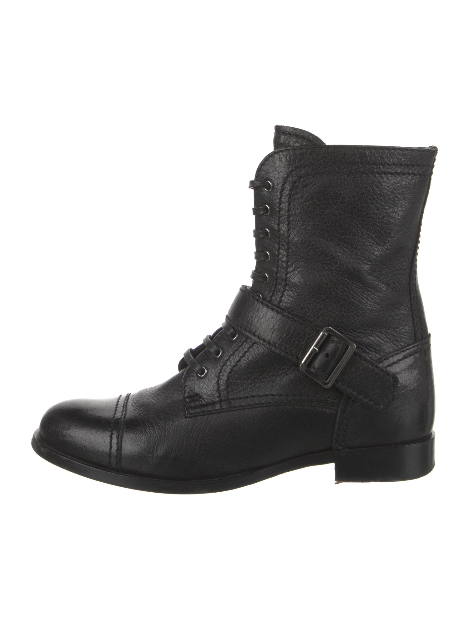Prada Leather Combat Boots