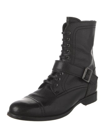 Prada Leather Combat Boots