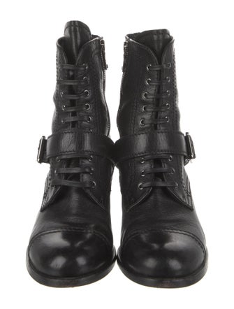 Prada Leather Combat Boots