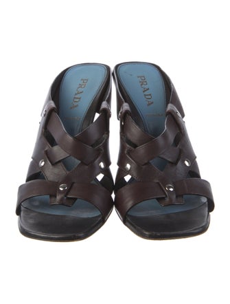 Prada Leather Slides