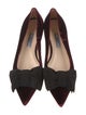 Prada Velvet Bow Accents Ballet Flats