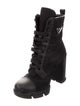 Prada Nylon Printed Lace-Up Boots