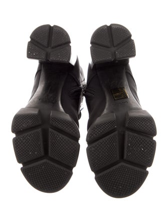 Prada Nylon Printed Lace-Up Boots