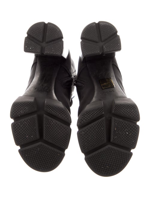 Prada Nylon Printed Lace-Up Boots