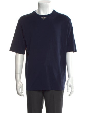Prada 2023 Enameled Metal Triangle T-Shirt
