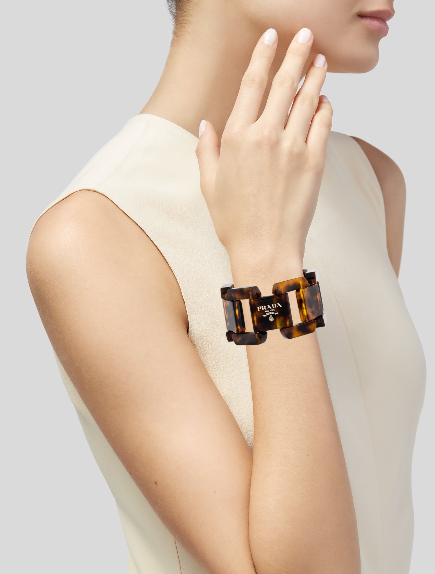 Prada Plexiglass Link Bracelet