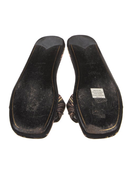 Prada Printed Crystal Embellishments Slides